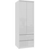 szafa star k60 2 drzwi 2 szuflady akryl biala wysoki polysk t6ipswfrp6nyenb7