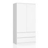 szafa s 90cm 2 drzwi 2 szuflady biala 5miswhxvpvxmeops