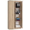 regal biurowy szafa r 80cm clp 2 drzwi 8 polki dab sonoma 0gdz1qdfd8sccnwv