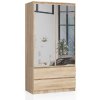 szafa s 90cm 2 drzwi 2 szuflady 2 lustra dab sonoma nhuvxdbfksj2oxyb