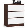 komoda k60 3 szufldy wenge biala lugr48qmd5z7ny8w