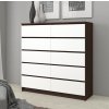 komoda k 120cm 10 szuflad wenge biala baxubuesj12quyhp