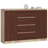 komoda k140 2 drzwi 4 szuflady sonoma wenge cukl1rqcbljrqean