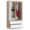 szafa s 90cm 2 drzwi 2 szuflady sonoma biala hp3afbm9yjlu4vec