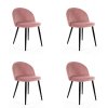 4x welurowe krzeslo tapicerowane pikowane sj077 rozowe bbshwoznkkgidvkq