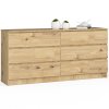 komoda do salonu k 160 cm 6 szuflad dab artisan hzzikmskkpphwuof