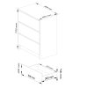komoda do salonu k 60 cm 3 szuflady biala grafit szary 6axnkbnxmymwsiqv