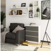 komoda do salonu k 60 cm 3 szuflady biala grafit szary tc73wgzexqprtbhh