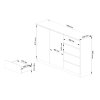 komoda do sypialni 160 cm k013 biala 2 drzwi 4 szuflady hyjjsvln9qqfmy3c