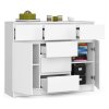 komoda do salonu 120 cm k017 biala 2 drzwi 6 szuflad vjs0qk6bqphenpcs