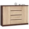 komoda k 140cm 2 drzwi 4 szuflady wenge sonoma mtxcr3qb9gvw8kpk