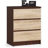 komoda k60 3 szuflady wenge sonoma cvxolvyelrcghmej