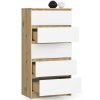 komoda do salonu k 60 cm 5 szuflad dab artisan biala sbcuqs4rffde7ihj