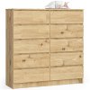 komoda do salonu k 120 cm 10 szuflad dab artisan dktzb6a1l0fuanxd