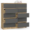 komoda do salonu k 120 cm 10 szuflad dab artisan grafit szary vvfxmny3ifu2lca1