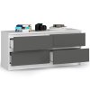 komoda k 120 cm 4 szuflady biala grafit szary g78bwzrvogfmannl