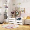 lozko dzieciece 160x80 smile z materacem i szuflada biale lg2u76ftndnlguna
