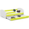 lozko dzieciece 180x90 smile z materacem i szuflada limonkowe tbstjhq0igzysycy