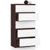 komoda k60 5 szuflad wenge biala ommnsn2bogdfo1i8