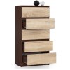komoda k60 5 szuflad wenge biala gvkmo0xvbouurv37