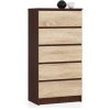 komoda k60 5 szuflad wenge biala iqrzdv5yvsfmviim
