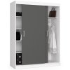 szafa przesuwna 150 cm clp mono biala grafit szary bp5lrnxdusduvnhh