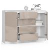 komoda do salonu 138 cm biala cappuccino polysk 2 drzwi 4 szuflady zh1ybgv4gfnfqmbl
