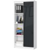 regal biurowy r 80cm clp 1 drzwi 4 polki bialy grafit polysk ktpawdwyvs2zvpmv
