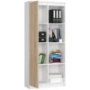 regal biurowy r 80cm clp 1 drzwi 4 polki bialy sonoma p9trfinnp4epe6pq
