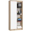 regal biurowy r 80cm clp 1 drzwi 4 polki sonoma bialy wmifkdo43y6jk8vc