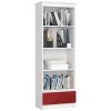 regal r 60cm clp 1 szuflada 4 polki bialy czerwony polysk 4qnkxjqvrf5z4qet