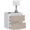 szafka nocna 40 cm cl2 biala cappuccino polysk 2 szuflady lgftknyhkwakxyhf
