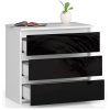 szafka nocna komoda 60cm cl3 biala czarny polysk vfpqfmmytvi9hym4