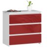 szafka nocna komoda 60cm cl3 biala czerwony polysk bcet4uy2ukeikca2