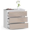 szafka nocna 60 cm cl3 biala cappuccino polysk 3 szuflady 8o0t2w32akzfaicn