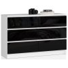 komoda k120 6 szuflad akryl czarny wysoki polysk 1p6karhphm43axtk