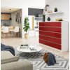 komoda k 160cm 10 szuflad biala czerwony polysk rnb0j5becszqtbyf