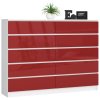 komoda k 160cm 10 szuflad biala czerwony polysk uymxuwbcufzhmjm6