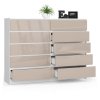 komoda do salonu 160 cm biala cappuccino polysk 10 szuflad vn45pcm66spzxv9a