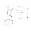 biurko komputerowe ana 124 cm biale cappuccino polysk dn9jd3bypy5xenru
