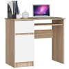 biurko komputerowe 90 cm piksel lewe sonoma biale vd0n8nntwcdlkmyf