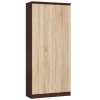 regal biurowy szafa r 80cm clp 2 drzwi 8 polek wenge sonoma hdneit1twc3uqter