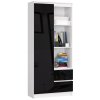 regal biurowy r 80cm clp r11 bialy czarny polysk n4cegzf2nztze6ne