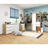 biurko narozne b16 124 cm lewe 3 szuflady dab artisan biale pkng1x08nljuozey