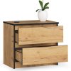 szafka nocna k 60 cm 2 szuflady dab craft 3x4titzpyvbp3gx9
