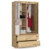 szafa s 90 cm 2 drzwi 2 szuflady 2 lustra dab artisan 4iyukqfeez1i1xjs