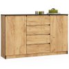 komoda k 160 cm 2 drzwi 4 szuflady dab craft ny3p1mu5gu3ffm3s