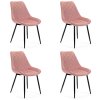 4x welurowe krzeslo tapicerowane pikowane sj0488 rozowe virv7icvmd1gt3fx