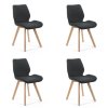 4x krzeslo tapicerowane materialowe sj0159 czarne tq1kyragzcumzlvv