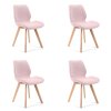 4x krzeslo tapicerowane materialowe sj0159 rozowy xhcsmtwqgeo1veun